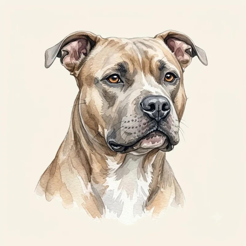 Illustration American Staffordshire Terrier