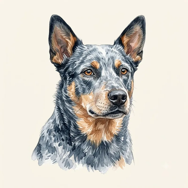 Illustration Bouvier australien (Blue Heeler)