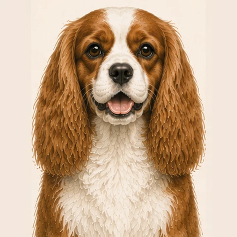 Illustration King Charles Spaniel