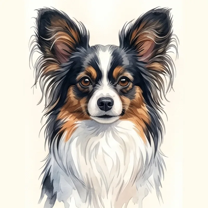 Illustration Épagneul nain continental (Papillon)