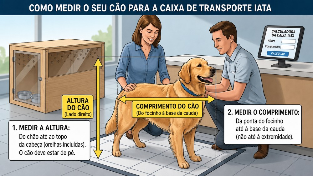 Como medir seu cachorro para a caixa de transporte IATA
